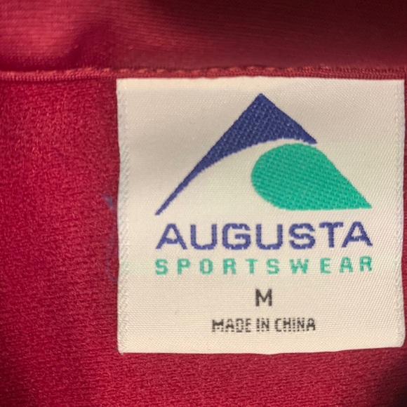 Augusta Sportswear Red 1/4 Zip Athletic Pullover Sweatshirt Men’s Medium - Picture 7 of 14
